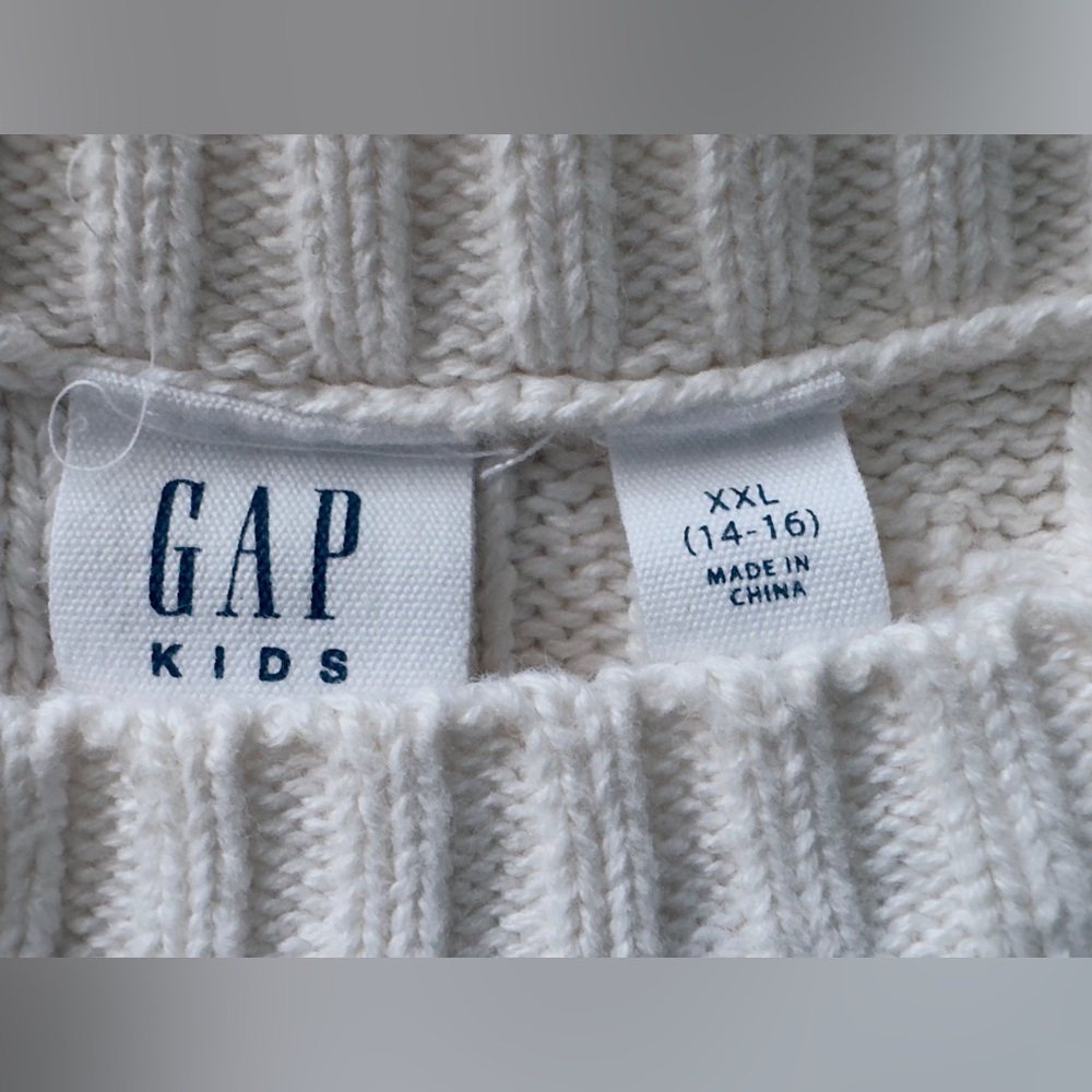 GAP Kids Ivory Knit Sweater XXL